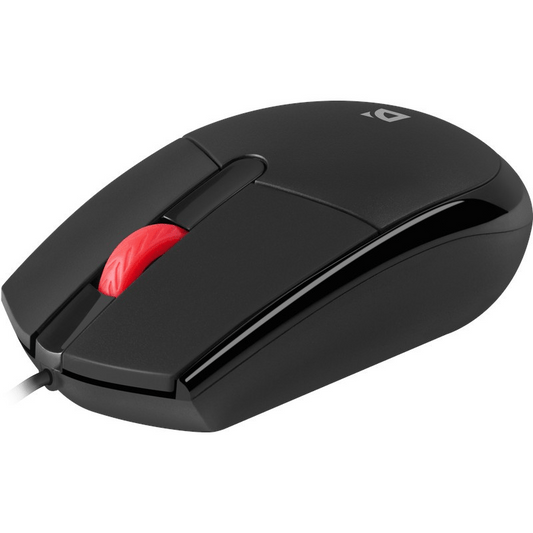 Mouse cu fir, Defender, USB, 65 x 37 x 11.7mm, Negru (52523) - GearHaus