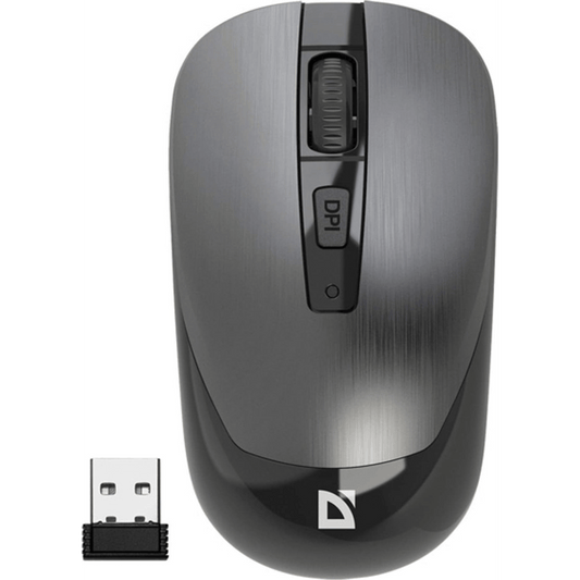 Mysz Defender Mysz bezprzewodowa Defender WAVE MM - 995 optyczna bezklikowa silent 1600dpi srebrna (52993) - GearHaus