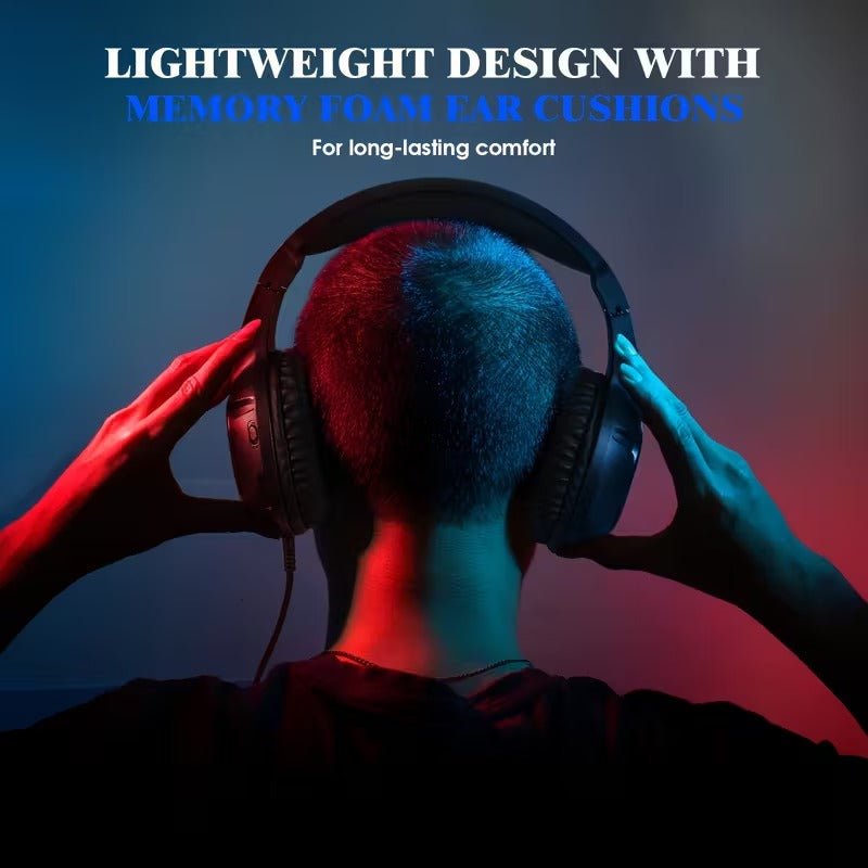 NNETM S20 Gaming Headset 50mm LED Mic - GearHaus