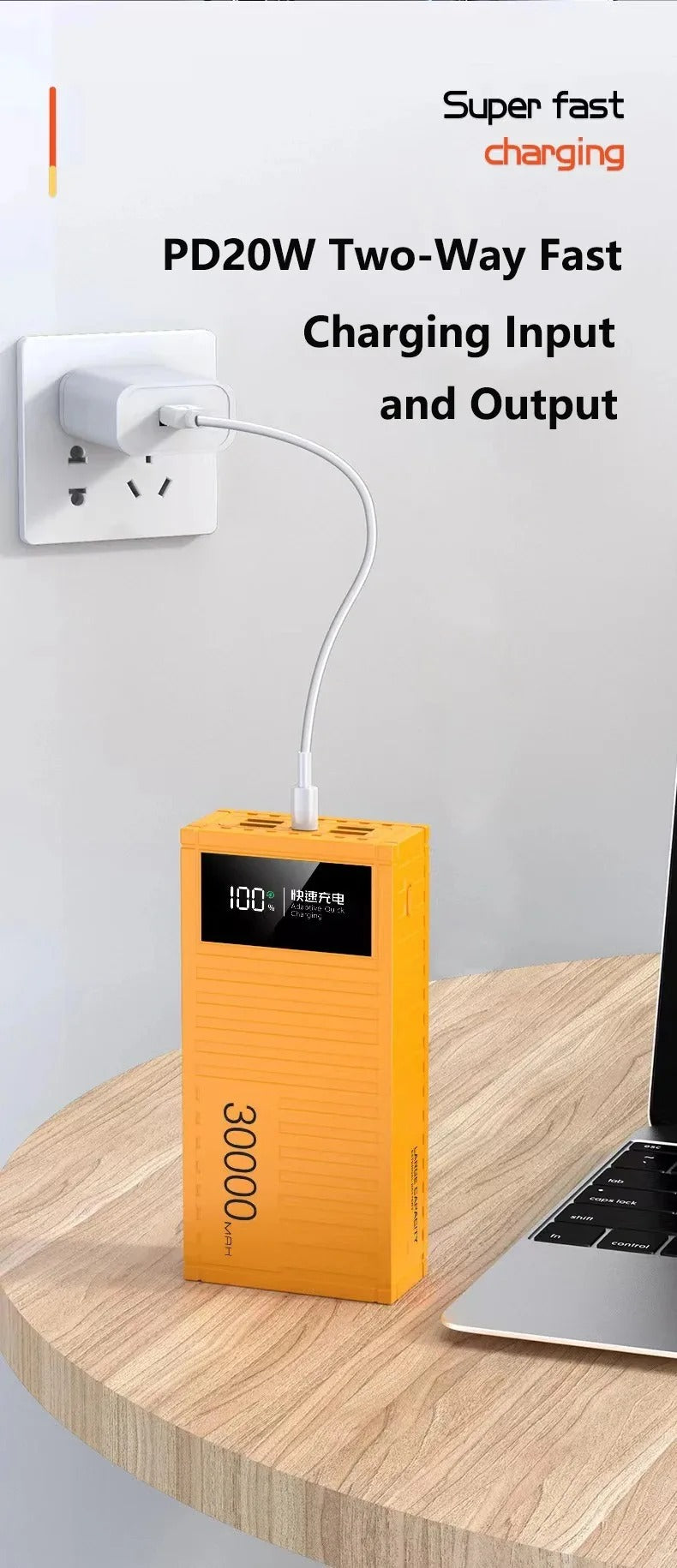 Charging Portable Power Bank with 80000mAh 66W-2