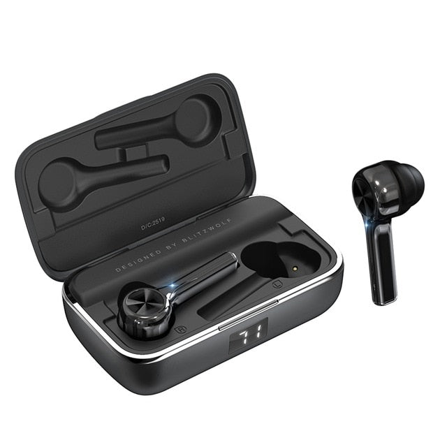 Long Handle bluetooth 5.0 TWS True Wireless Earphone Graphene Digital Display Bilateral Call Headset - GearHaus